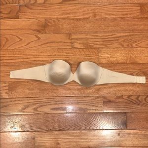34C Push-up Strapless Tan Bra